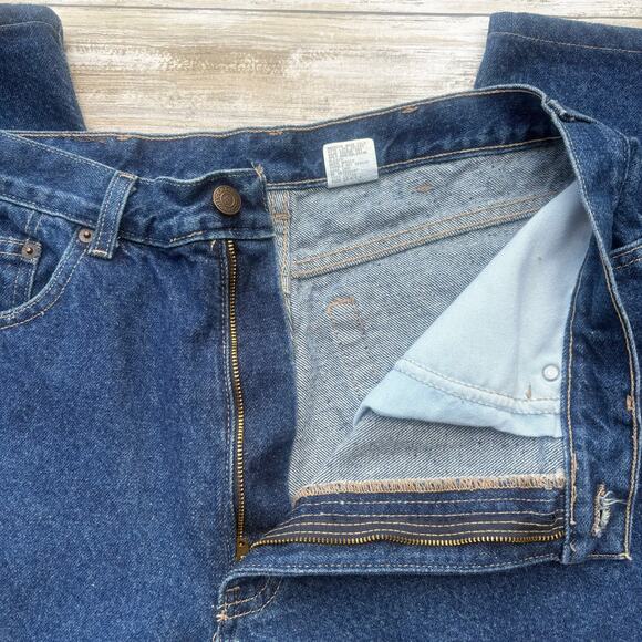 Lucchese Jeans 35x30 Straight Fit Med Wash Blue Denim Western Cowboy Workwear - Picture 7 of 9